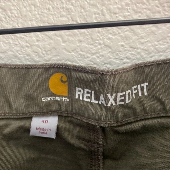 Carhartt Relaxed Fit Cargo Shorts Hiking Outdoor Camping Farm Chore Green 40 - Picture 2 of 4
